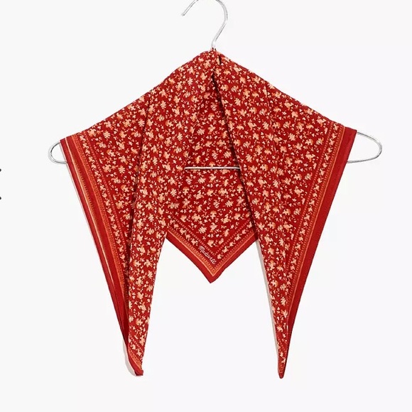 Madewell Accessories - NWT Madewell Silk Bandana in Dark Cinnabar